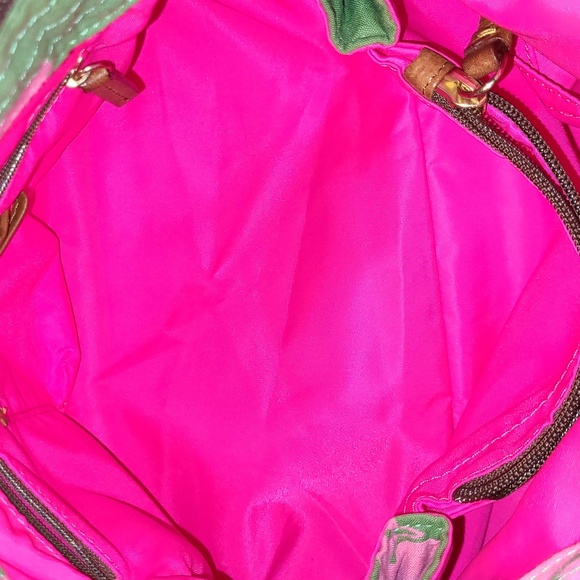Dooney & Bourke-Green and Pink Vintage Purse Pre-loved. - Picture 12 of 16